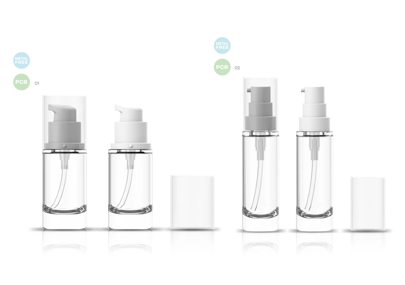 Glass Pump bottles 01-02